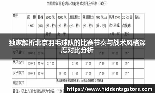 独家解析北京羽毛球队的比赛节奏与战术风格深度对比分析