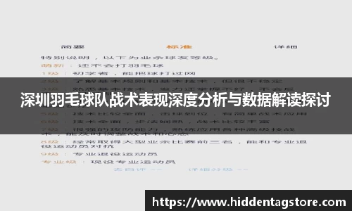 深圳羽毛球队战术表现深度分析与数据解读探讨